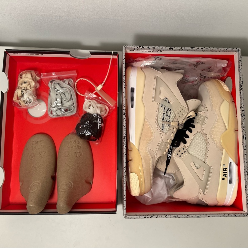 Air Jordan 4 x Off-White Sail Mens 8.5 Women’s 10